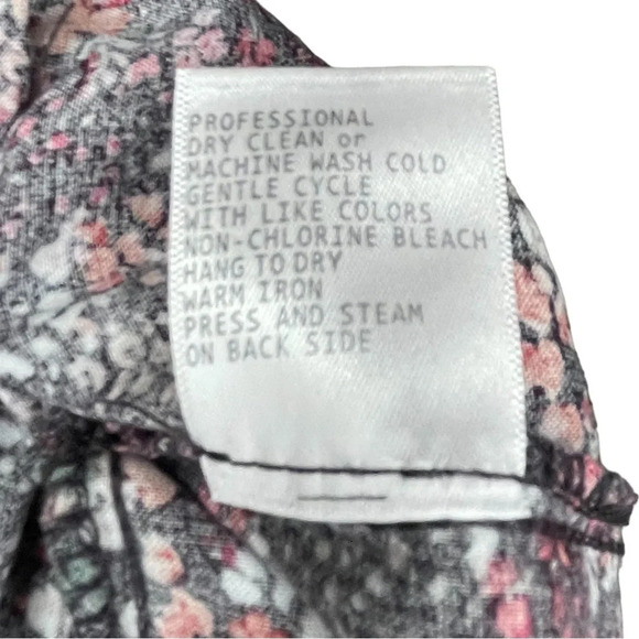 Cynthia Rowley Colorful Floral Flutter Sleeve Blouse Women’s Size Small Career - Picture 8 of 9